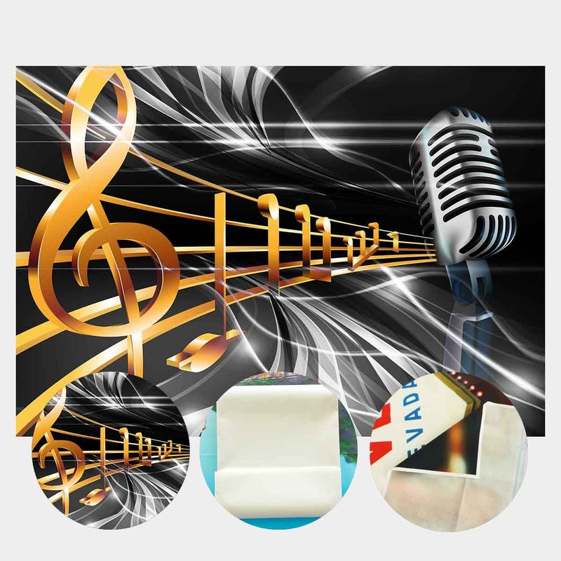 LYLYCTY 7x5ft Dream Music Backdrop Dream Music Symbol Microphone Photography Background and Dream Music Party Backdrop Props LYLX285 - Image 5
